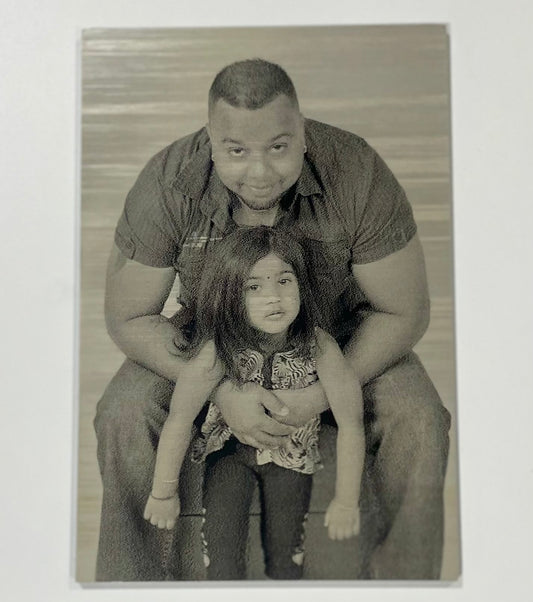 Custom laser engraved Photo