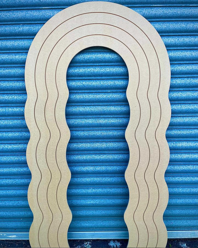 12mm MDF Squiggle Hollow Wavy Arch  900mm Wide